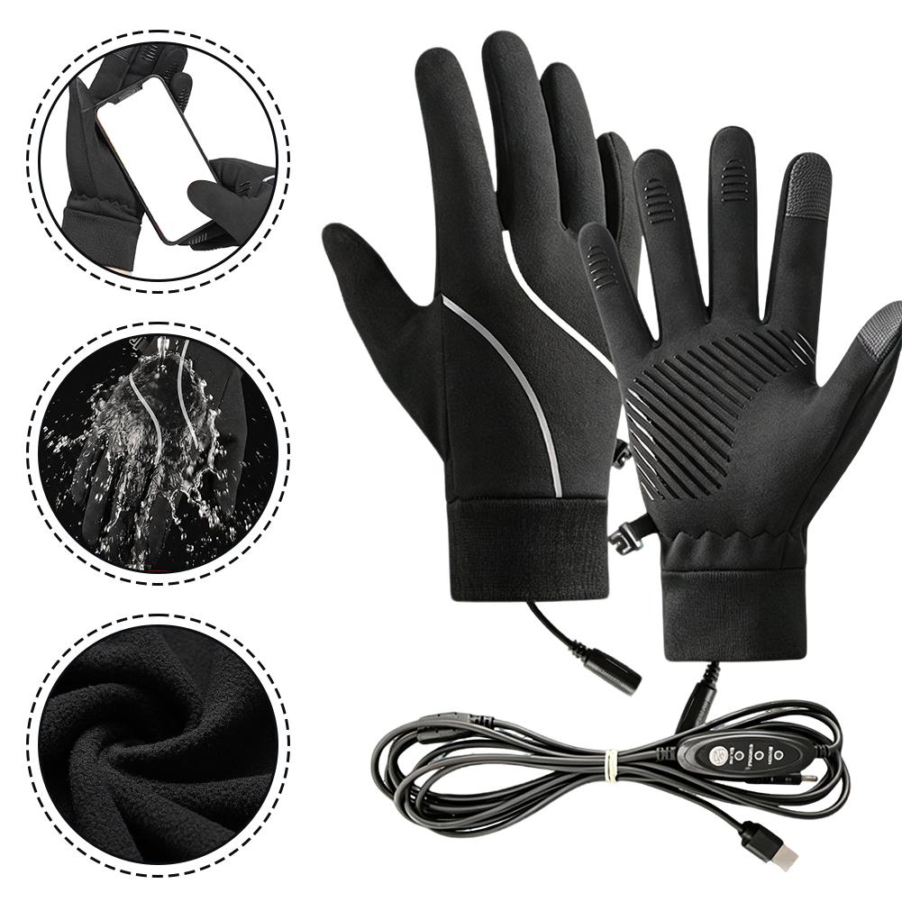 Motorcycle Gear Cycle - Wiederaufladbare, beheizbare Handschuhe, Winter-Fleece, warm, mit