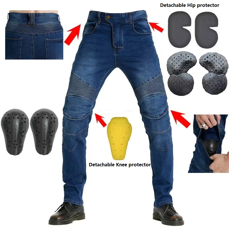 Herren-Jeans mit Stickerei, Mo – Motorcycle Gear Testing Bewertung und Preis